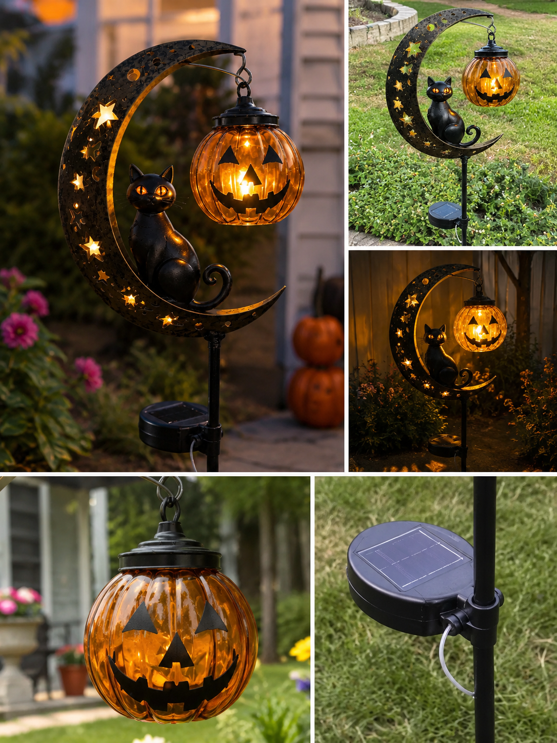 ๐ Halloween Early Bird Sale | 49% OFF Pumpkin Moon Garden Stake Light