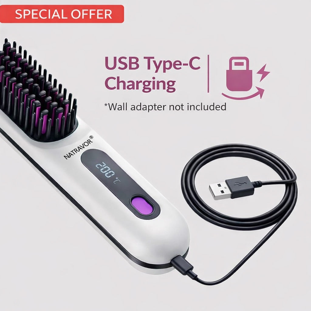 ๐ The Short Hair Specialist! The first smart styling comb designed specif ๐(Type-C charging design)
