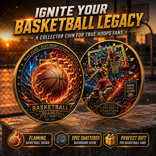 🏀 Basketball Legacy Collector Coin – Fireball & Slam Dunk Edition🏀