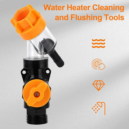 Heavy-Duty Water Heater Clog Tool | Chemical-Free Non-Electric Sediment Cleaner for Tanks, Scale Removal Support