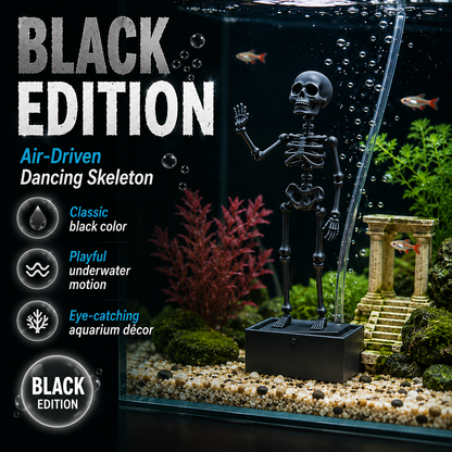 🫧 Air-Driven Dancing Skeleton Aquarium Ornament 🐠