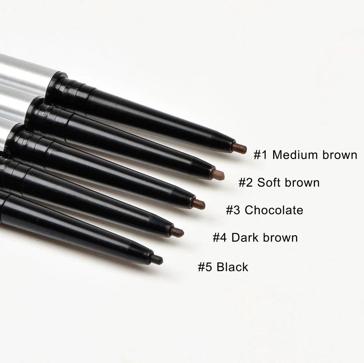 5pcs 1.5mm Thin Silver Double-ended Eyebrow Pencil
