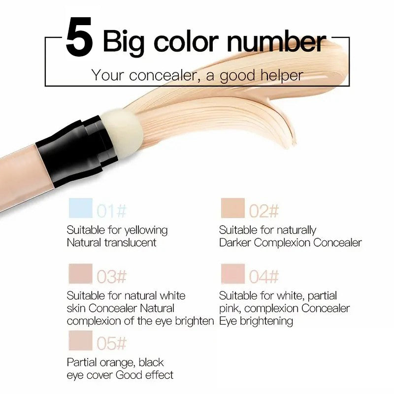 5 - Shade Full Coverage Acne Freckles Concealer Pencil