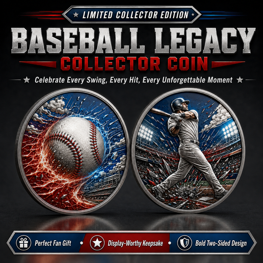🔥 Limited Edition Baseball Collector Coin – Celebrate Every Swing, Hit & Home Run⚾
