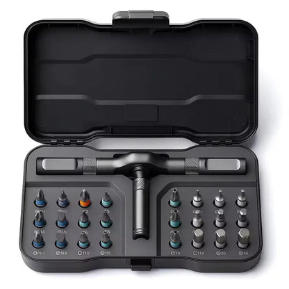 Selnivo® 24-in-1 T-Handle Ratchet Screwdriver Set – Magnetic Bit Kit with Storage Case