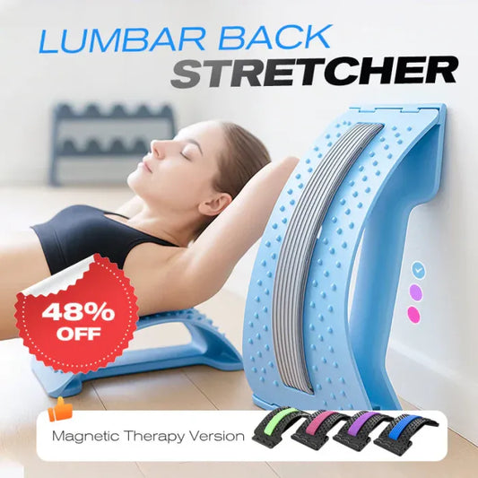 Magnetic Lumbar Stretcher – Acupressure Massage, Portable Design & Relieves Back Pain